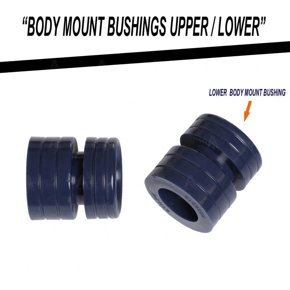 Complete Front & Rear Body Cab Mount Bushing Kit 12 pcs in High Grade Polyure...