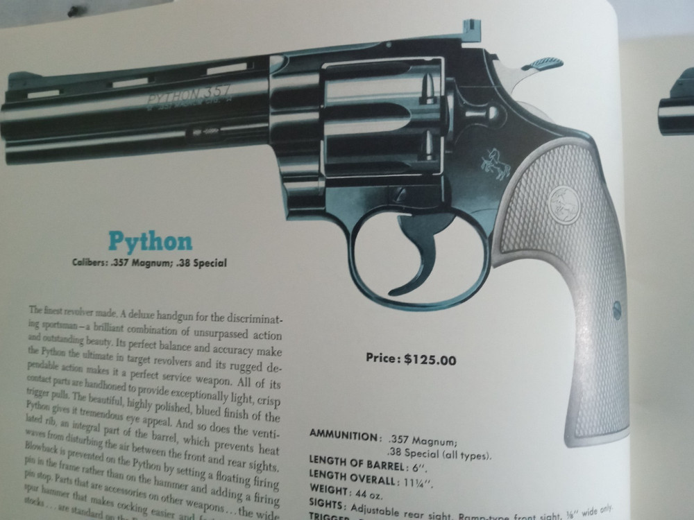 COLT *RARE* 1958 28 PAGE VINTAGE CATALOG #2 SINGLE ACTION ARMY/PYTHON/OFFICERS