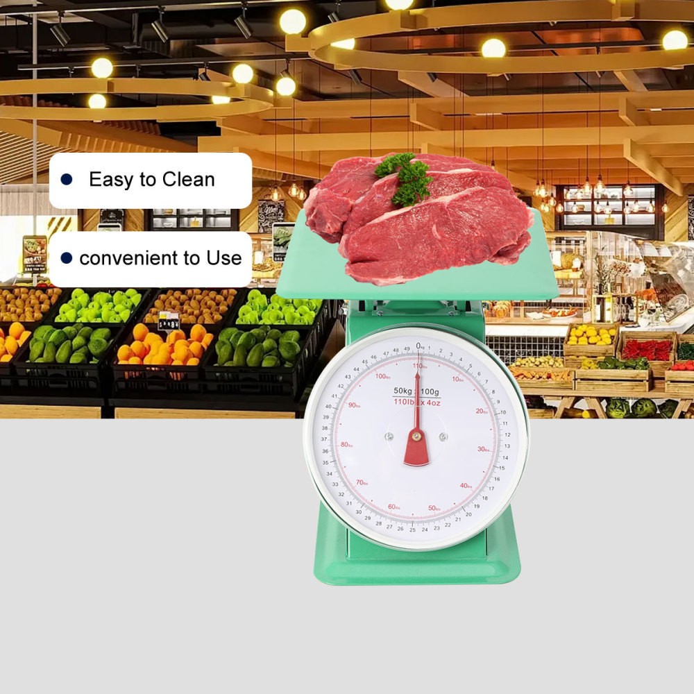 110LBS Mechanical Kitchen Scale Food Scale Portion-Control for Kitchen Deli