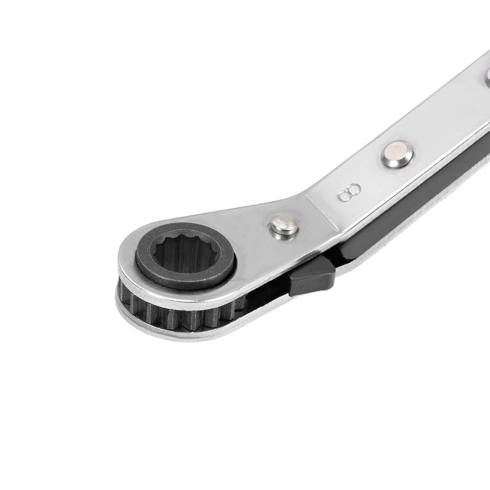 Reversible Ratcheting Wrench, 7mmx8mm Offset Double Box End Cr-V