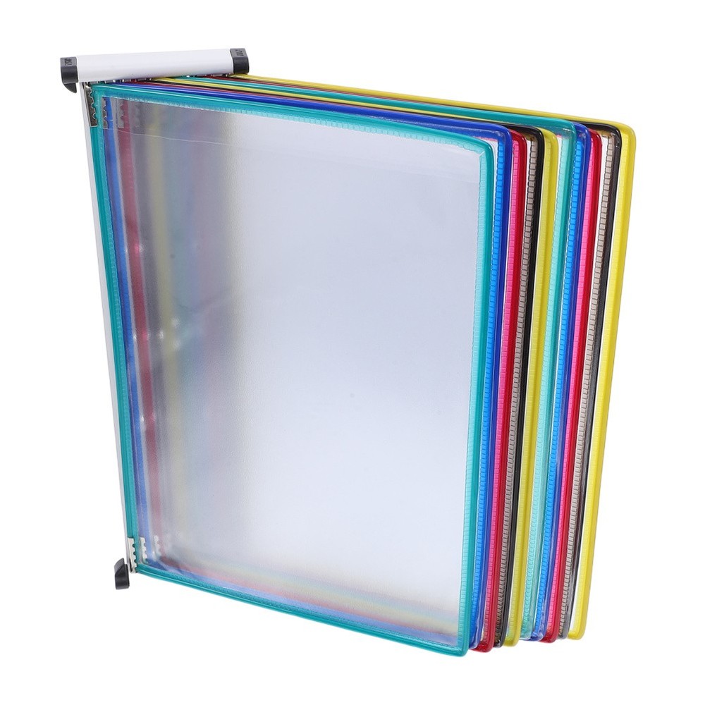 Wall Mount File Organizer: A4 Document Hanging Storage Holder With 10 Clear