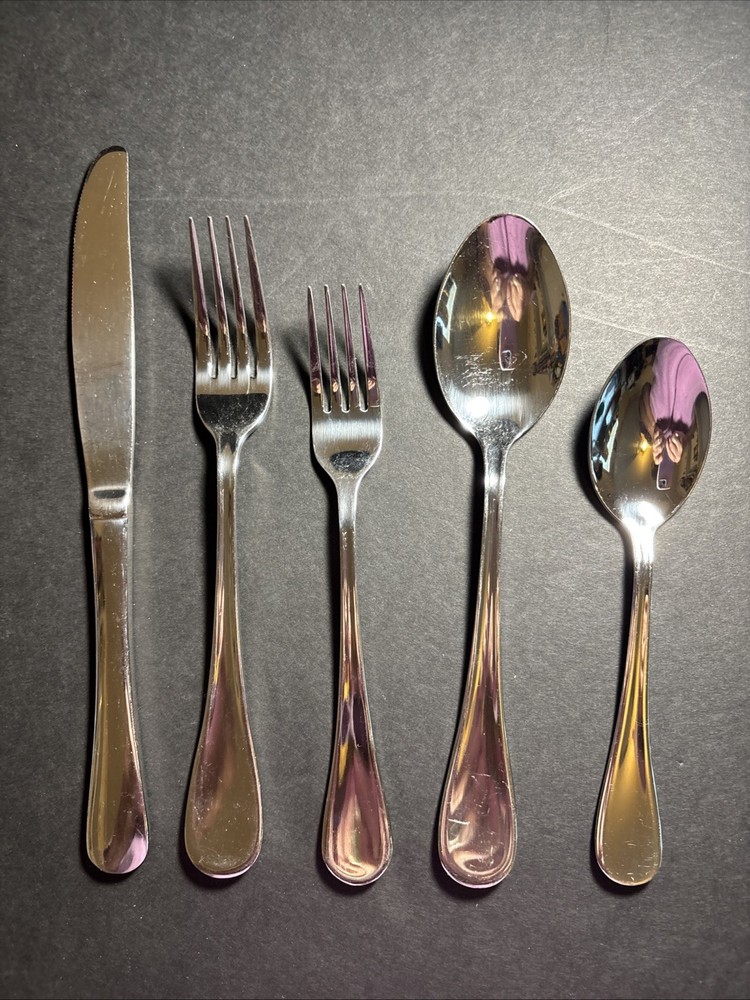 Godinger 18/10 Stainless Flatware Pattern Karina 5 Piece Setting New Display