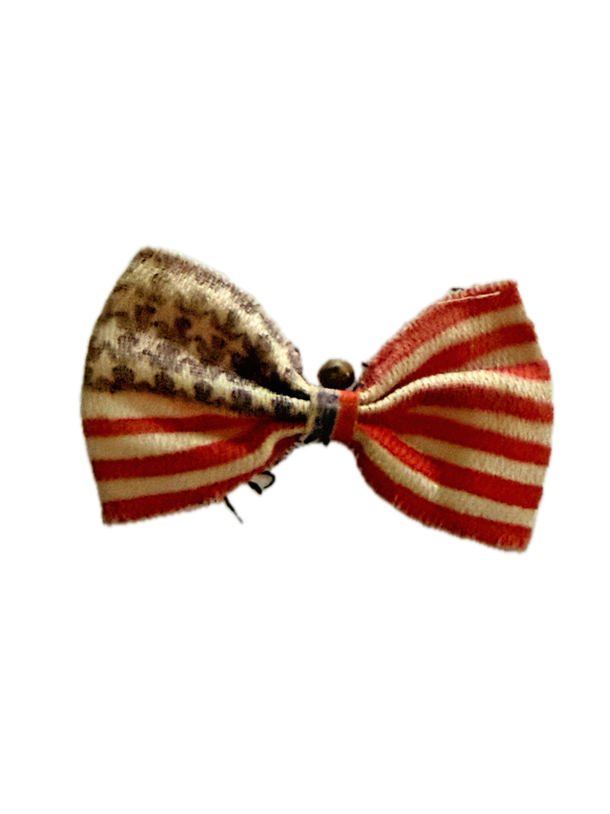 Antique American Flag Ribbon Bow Stick Pin Patriotic Lapel Pin