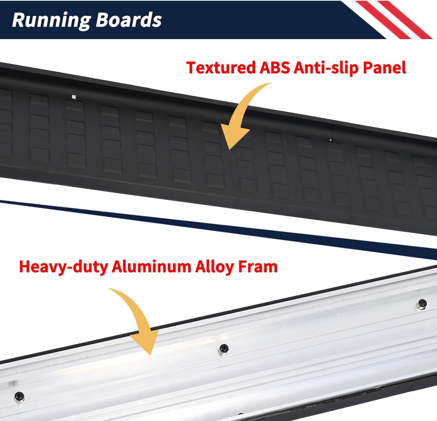 6" Running Boards Side Steps Nerf Bars Fits for Toyota 4Runner N500 2025 2026 Ac