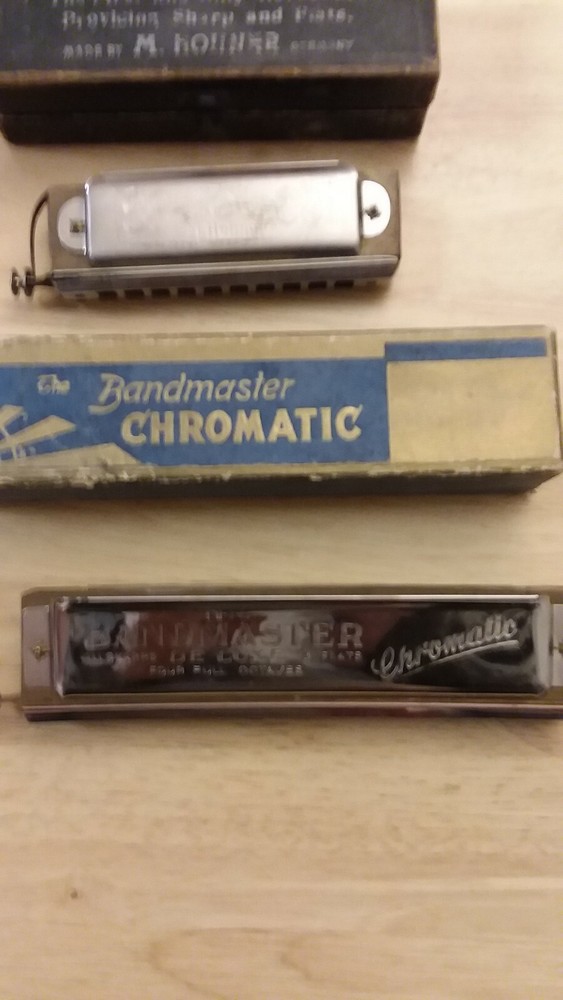 Antique Chromatic Harmonicas Project AS IS