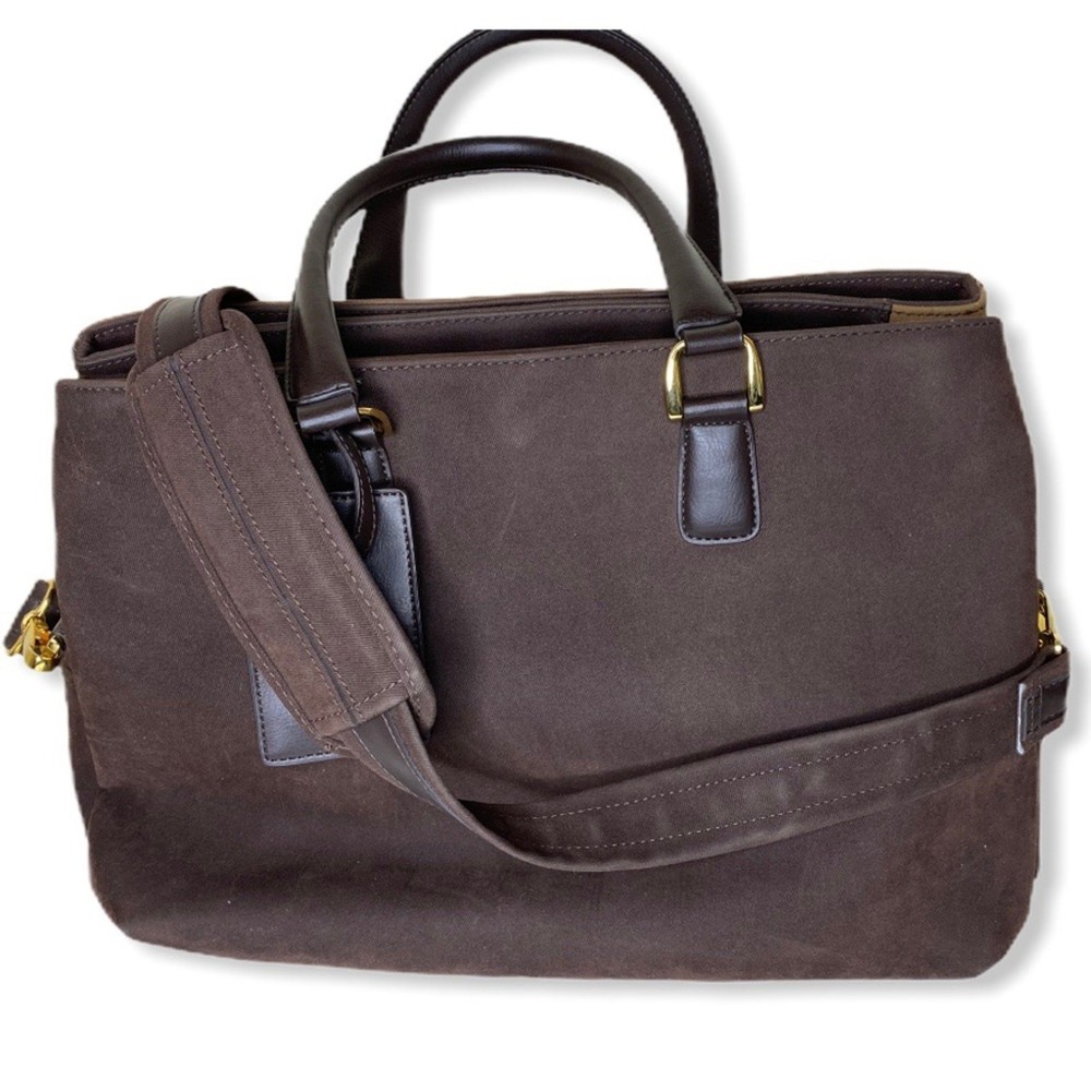 DVF tri-tone brown large overnight bag