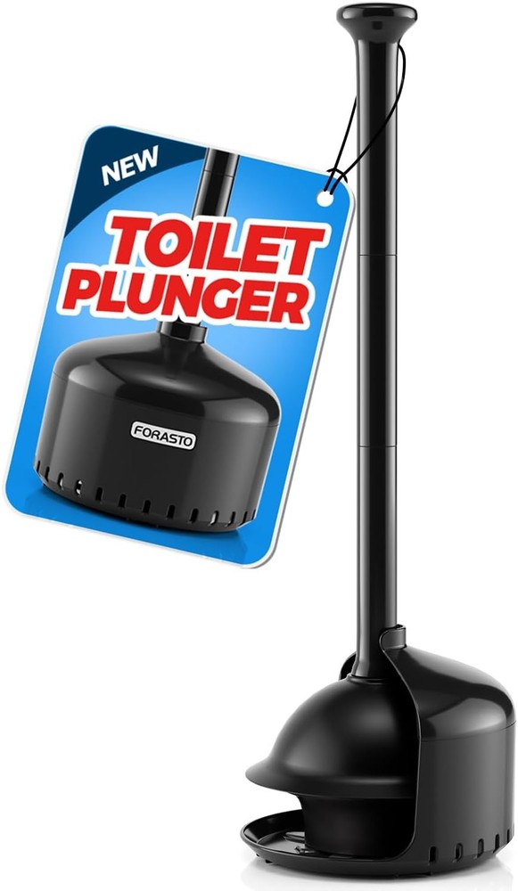 Project Source 5.31-in Red Rubber Plunger 18-in Handle