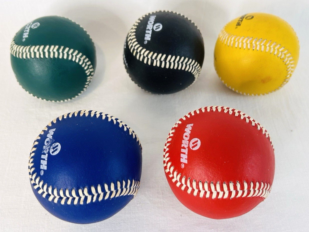 Worth Heavy Pitching Practice Baseball Training Balls ~ Set of 5