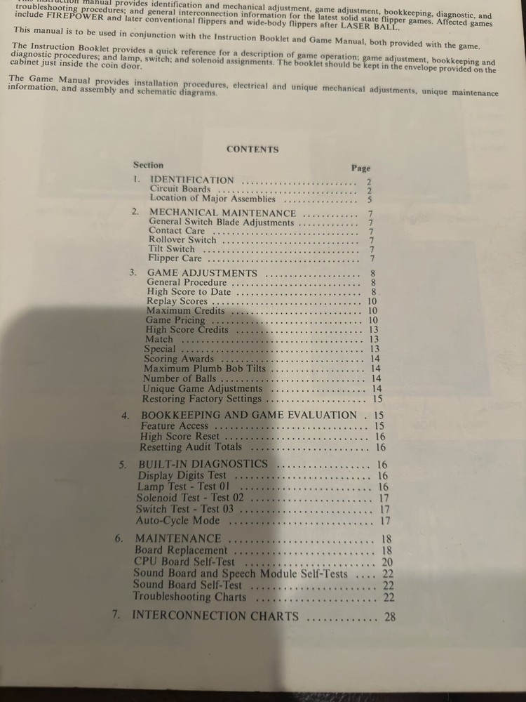 Pinball Solid State Flipper Maintenance Complete MANUAL Williams 16P-497-100