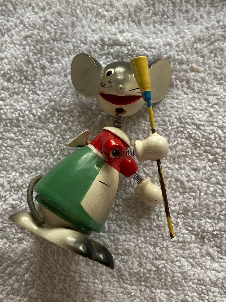 Bunny and Mouse Bobblehead Duo Figurines