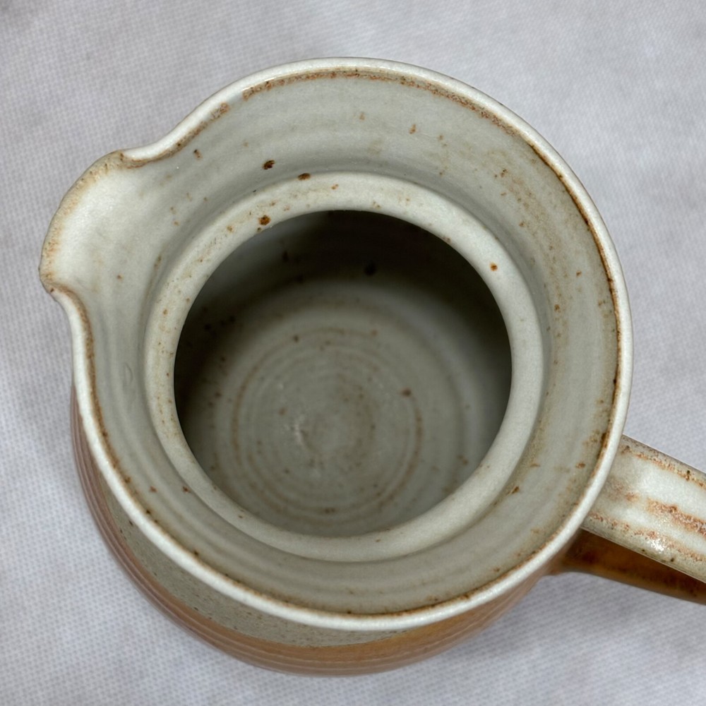 Signed Studio Pottery Multi-Color Pitcher 7"