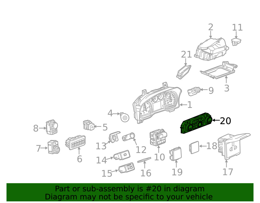 Genuine GM Dash Control Unit 86544525