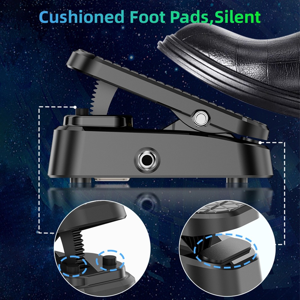 Volume Expression Guitar Effect Pedal Dual Control Silent Stereo Interface D3G2