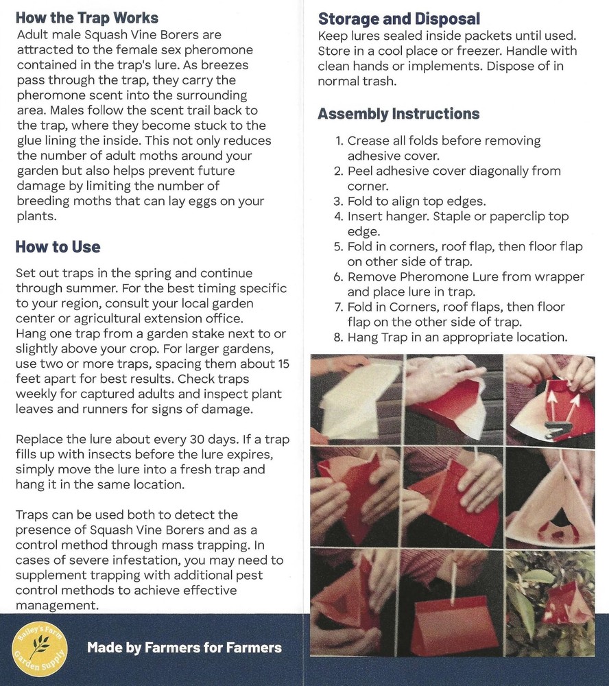 Bailey's Squash Vine Borer Trap Kit, 2-Pack