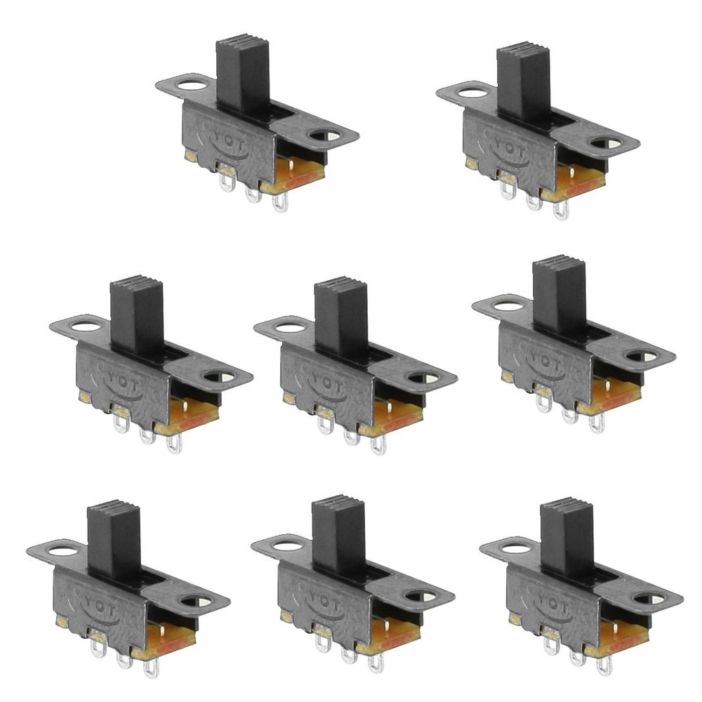 8 Pcs 2 Position SPDT 1P2T Panel Mount Vertical Slide Switch