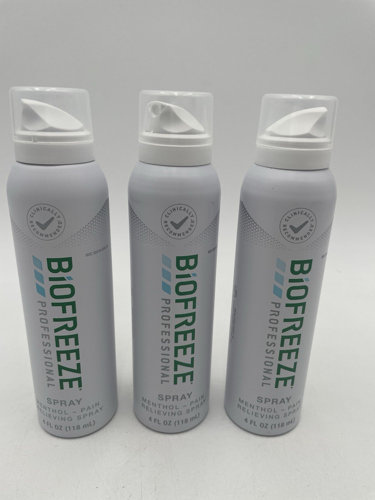 Biofreeze Professional Pain Relief 360 Degree 4oz Spray 3 pack Exp 11/2027