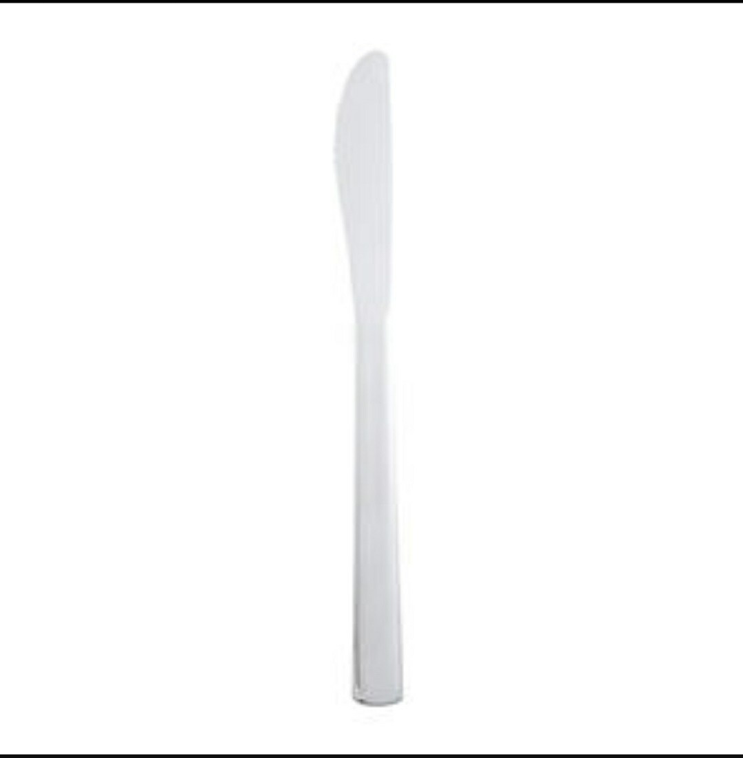 Winco Windsor 18/0 Stainless Steel Medium Weight Dinner Knife, 8 x 0.75", 24-QTY