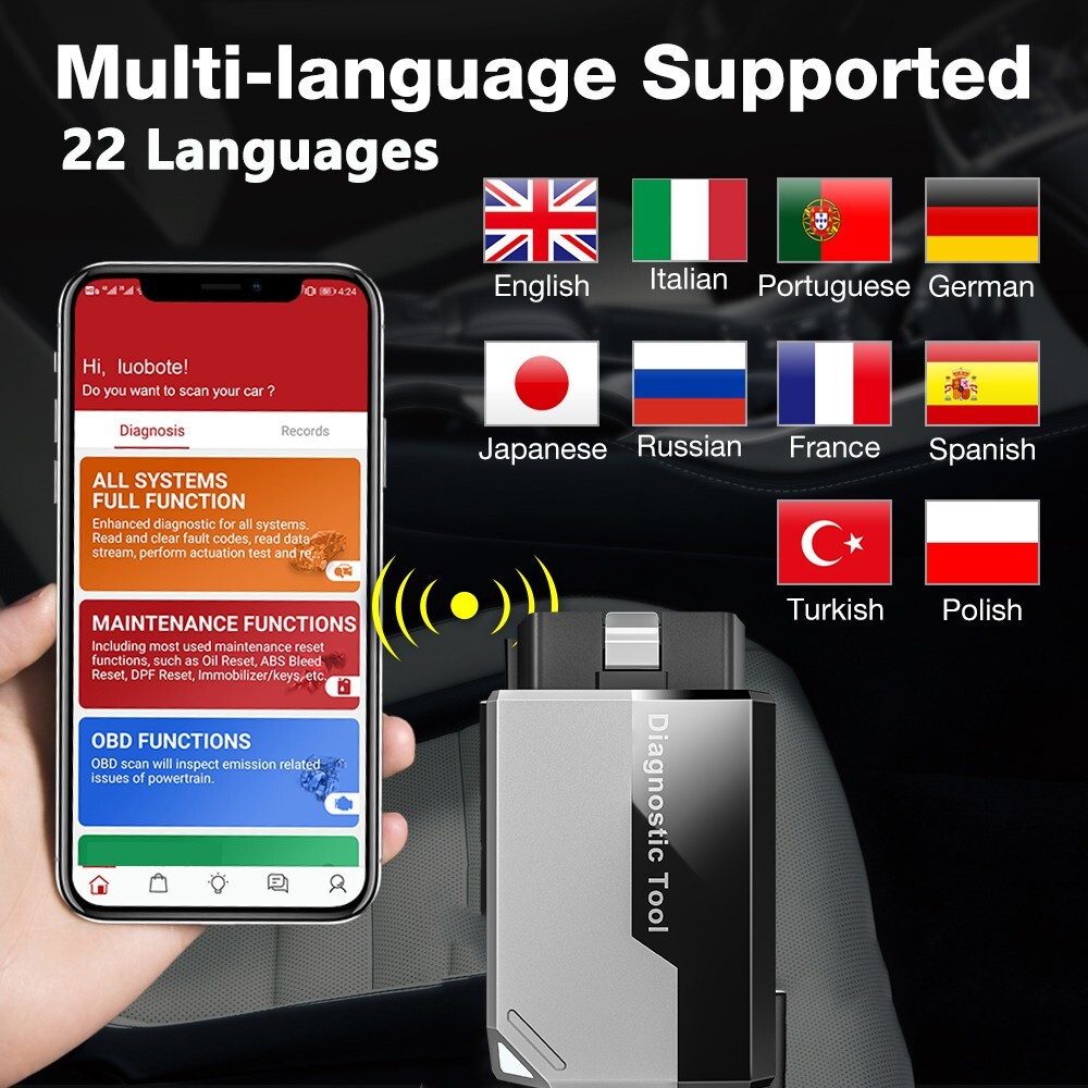 2025 Kingbolen Ediag Elite Car OBD2 Diagnostic Tool Fault Code Scanner Reader