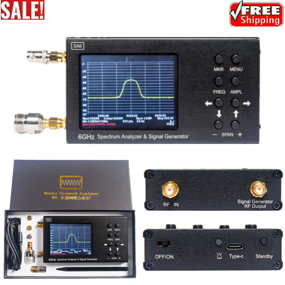 SA6 6GHz Vector Network Analyzer VNA Spectrum Analyzer & Signal Generator 2024 a