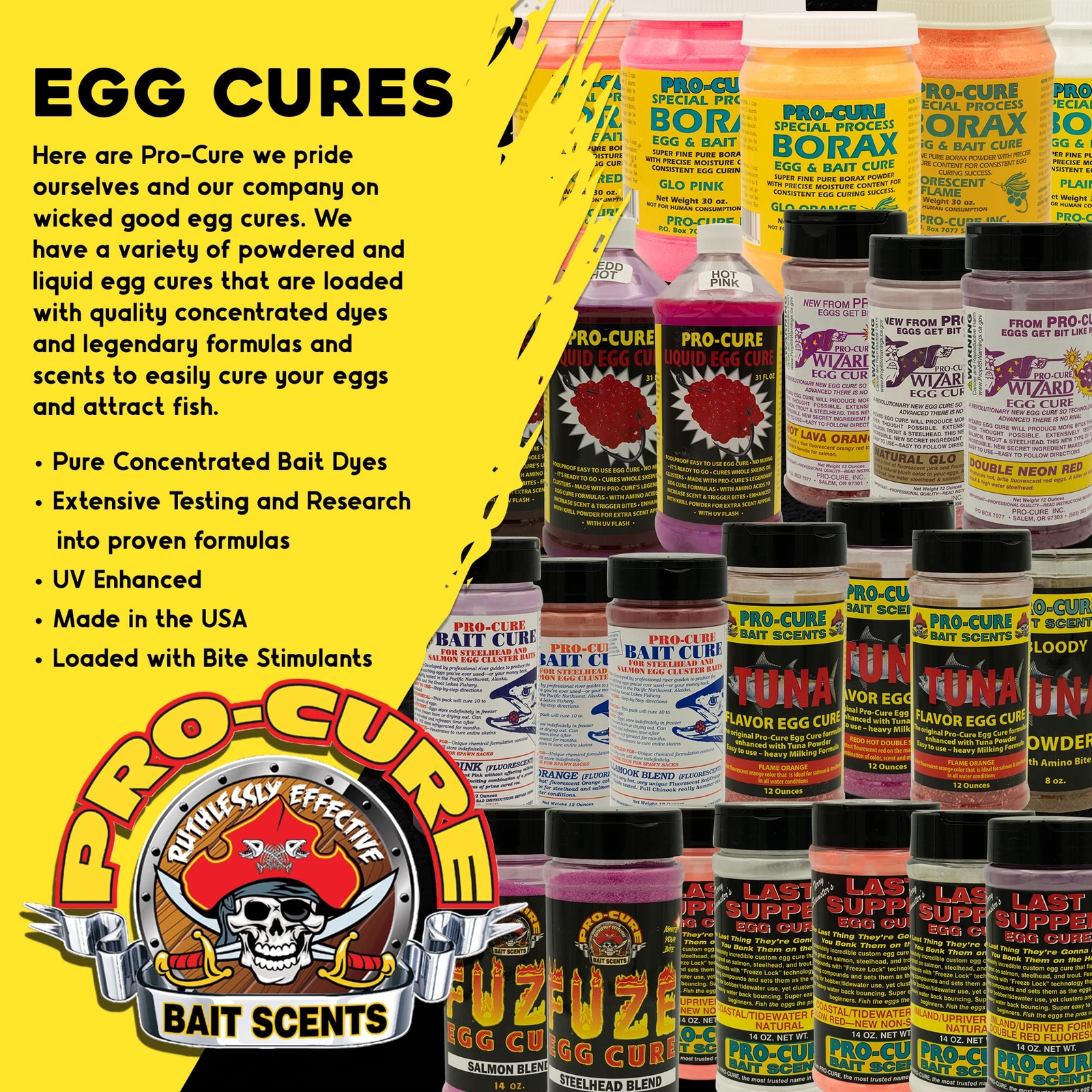 Pro-Cure Borax Egg and Bait Cure Powder, 30 Ounce, Glo Pink