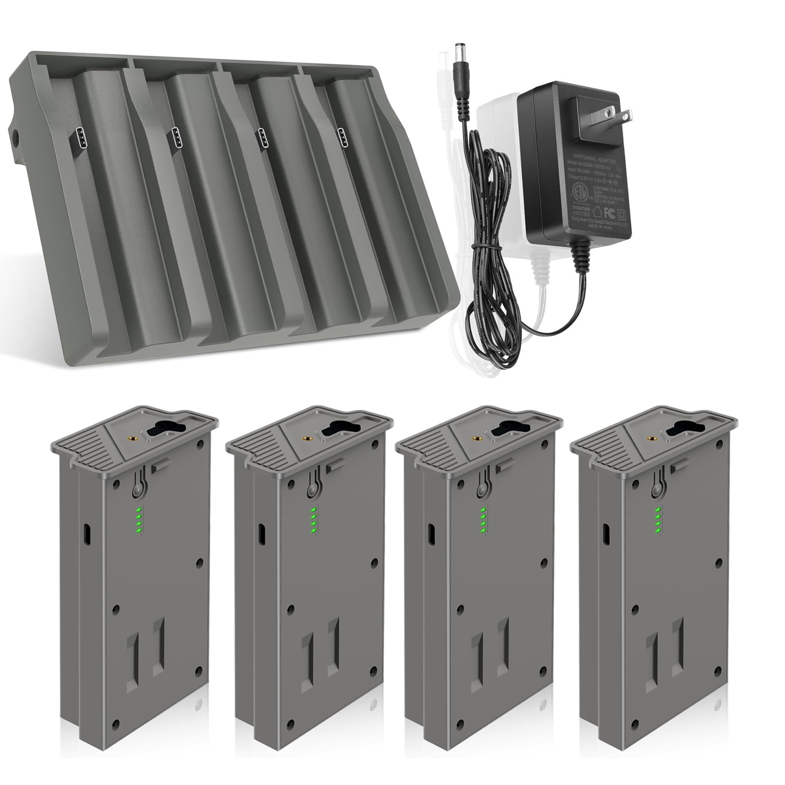 4PCS Lithium Battery & 4 Port Charger for Reveal Trail Camera X Gen 3.0,Pro 3.0