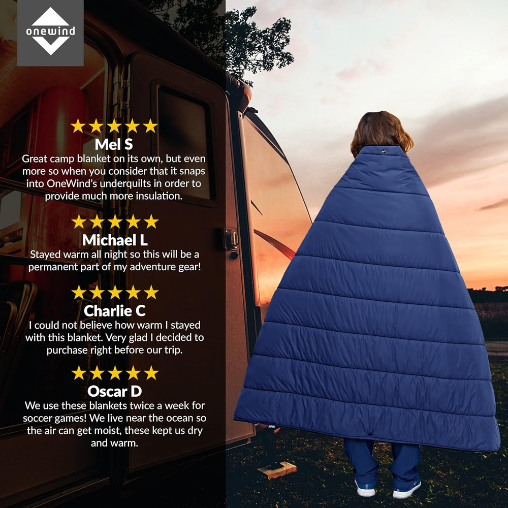 Lightweight Packable Camping Blanket, Warm & Windproof Outdoor Quilt