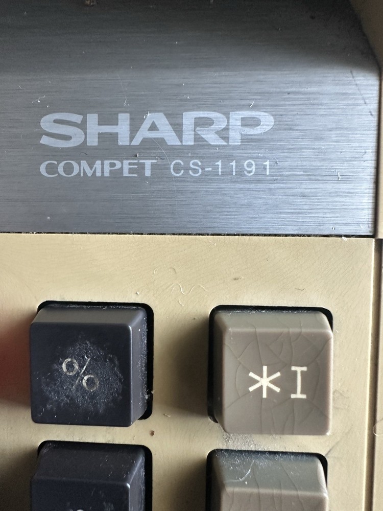 SHARP Compet CS-1191 Adding Machine Calculator Printer Vintage MADE JAPAN WORKS