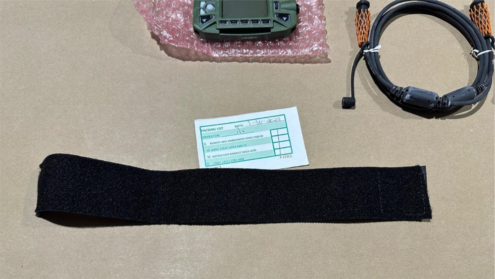 Harris Remote Keypad Display Unit (KDU) 10553-2360-02 w/ Data Programming Cable