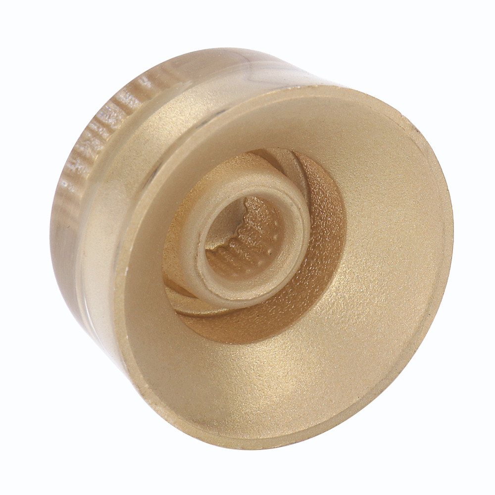 4pcs Acrylic Guitar Knobs Volume Tone Speed Control Knobs Gold with Black words