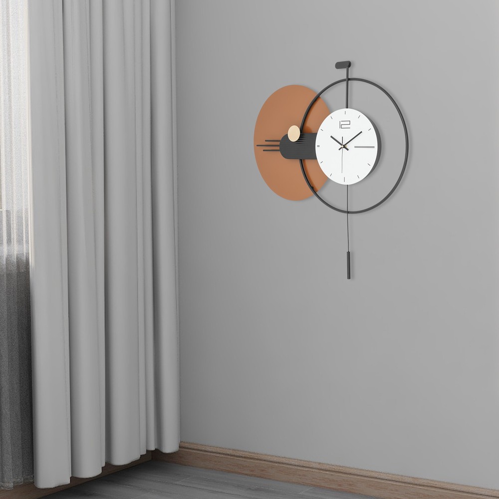 Modern Wall Clock with Pendulum – Stylish Large Clock for Home Decor US