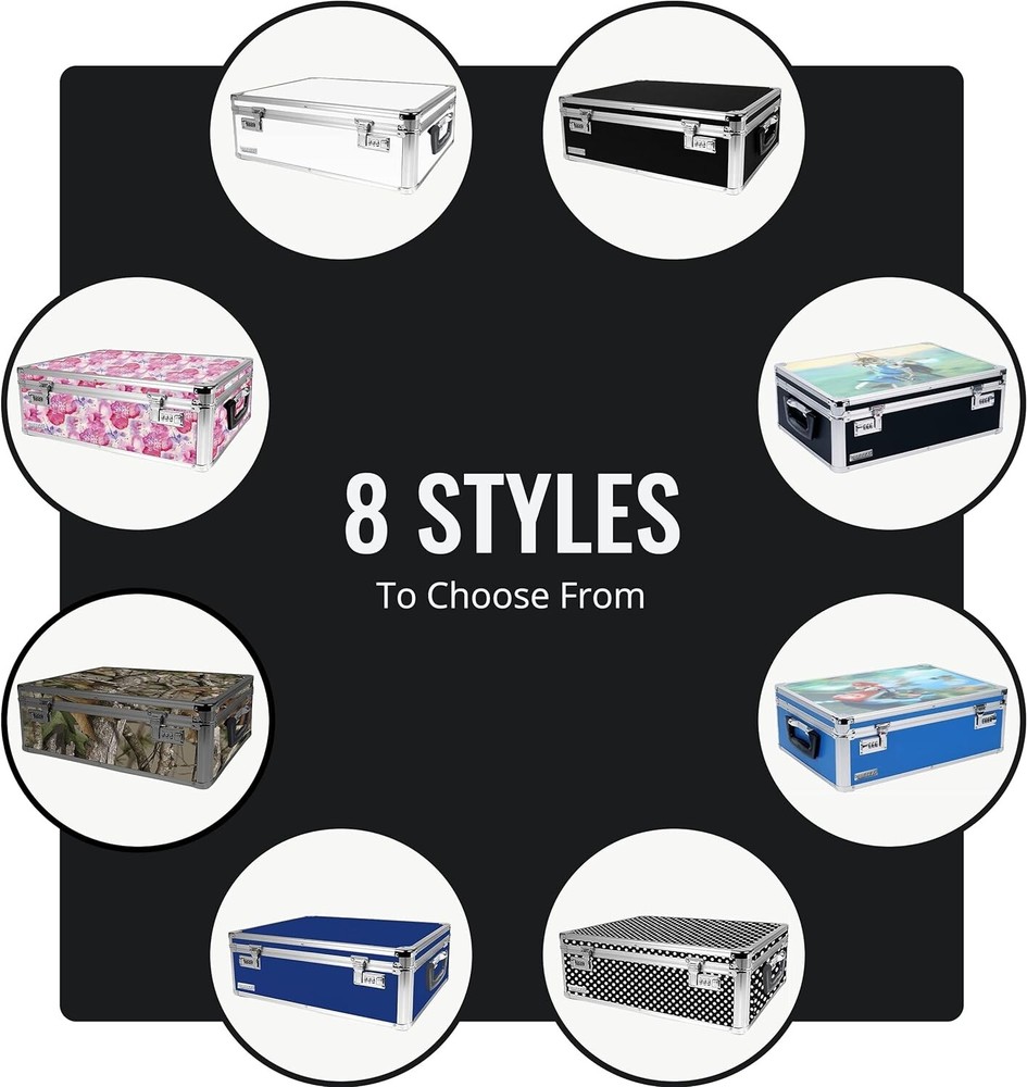 Durable Dorm Storage Trunk with Combination Lock - Secure 6.5 x 23 Inch Lock Box