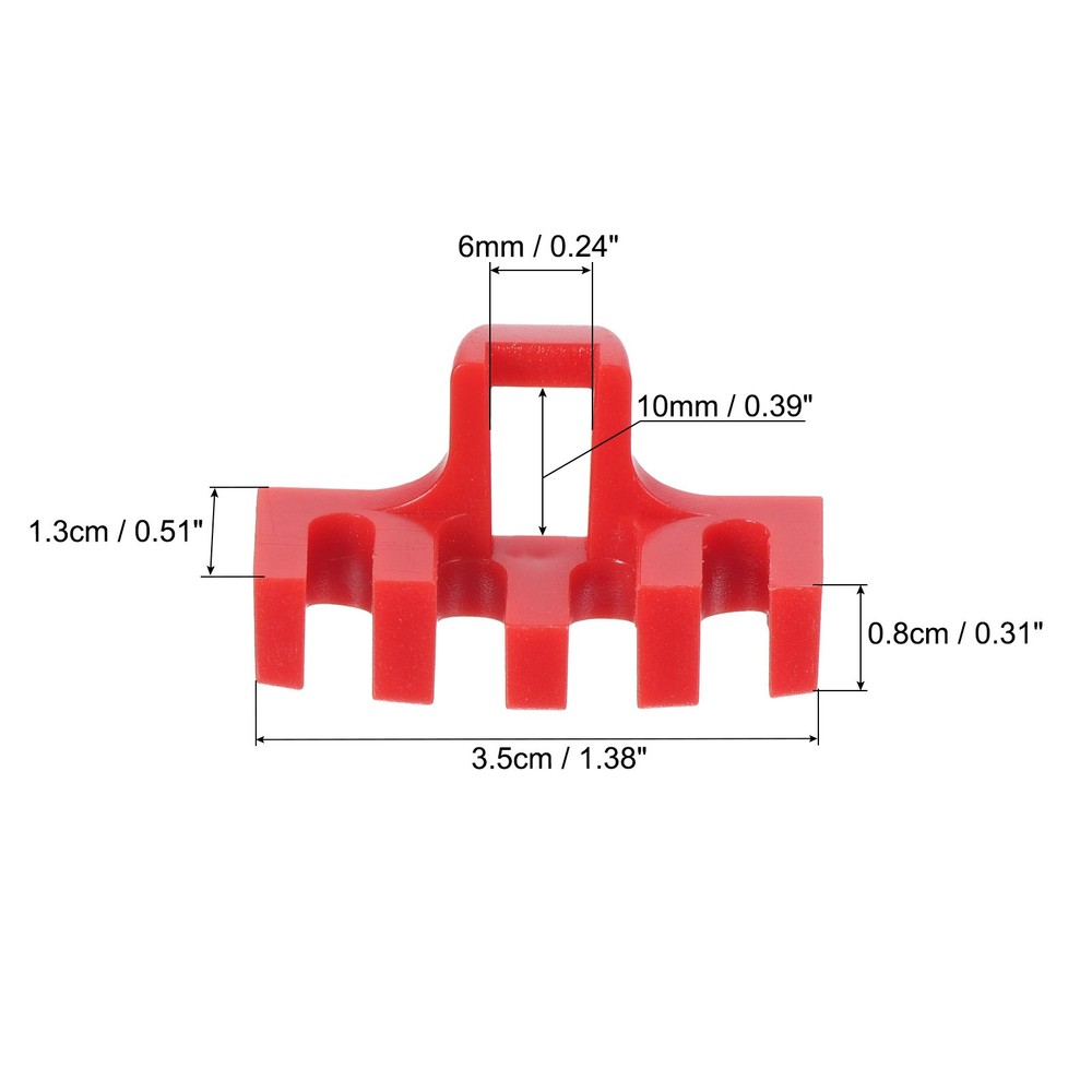 4Pcs Badminton Stringing Racquet Load Spreader Adapter Protector, Red