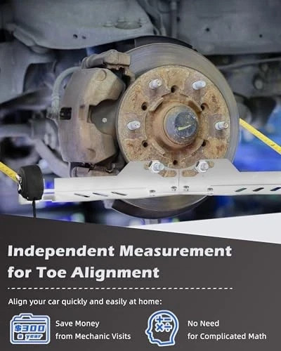 Heavy Duty Wheel Alignment Tool Kit, Toe Alignment Tool Silver, Thickened Plate