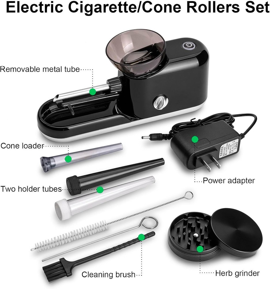 Free Boy Upgraded Electric Cones Rolling Machine Automatic Cone Loader Minin ...