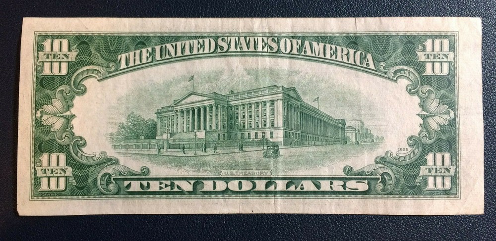 1950 E $10 Ten Dollar Federal Reserve Note Error Note