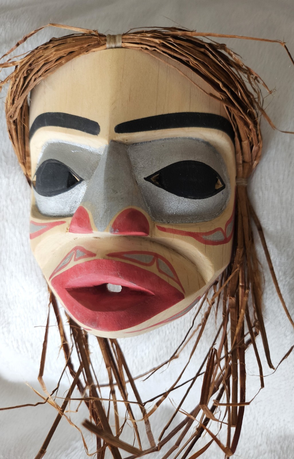 Northwest native American hand carved PAIR of Masks by Betty Joe, Indigenous art