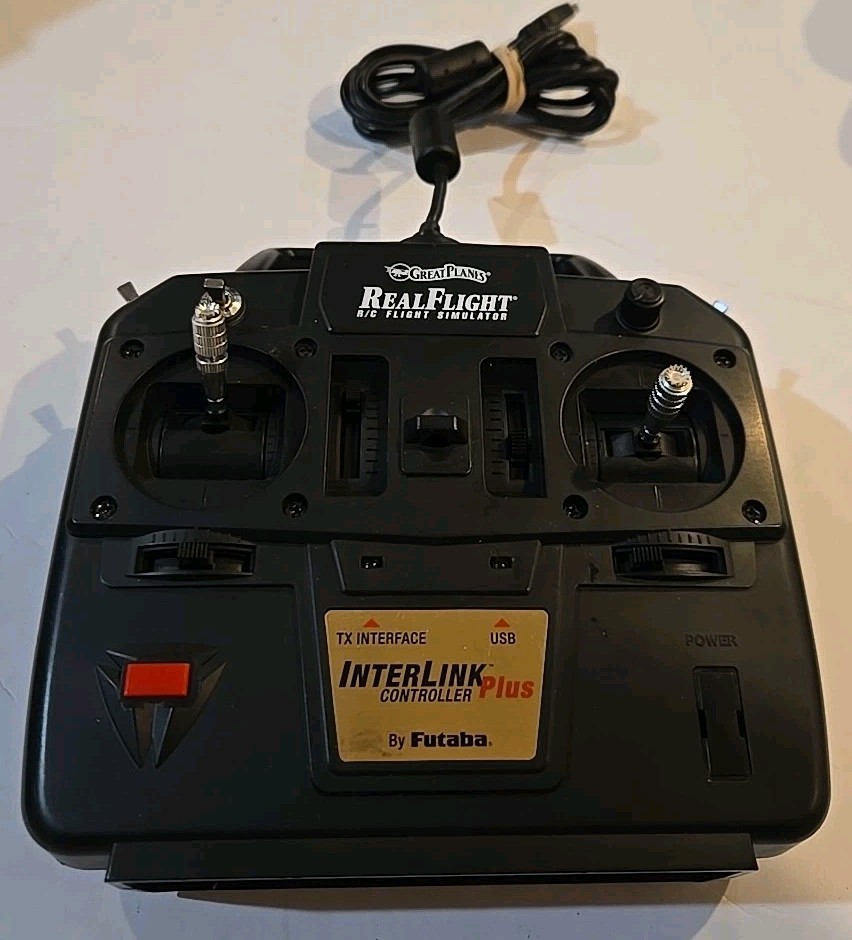 Great Planes Real Flight R/C Simulator Futaba Interlink Plus USB Controller