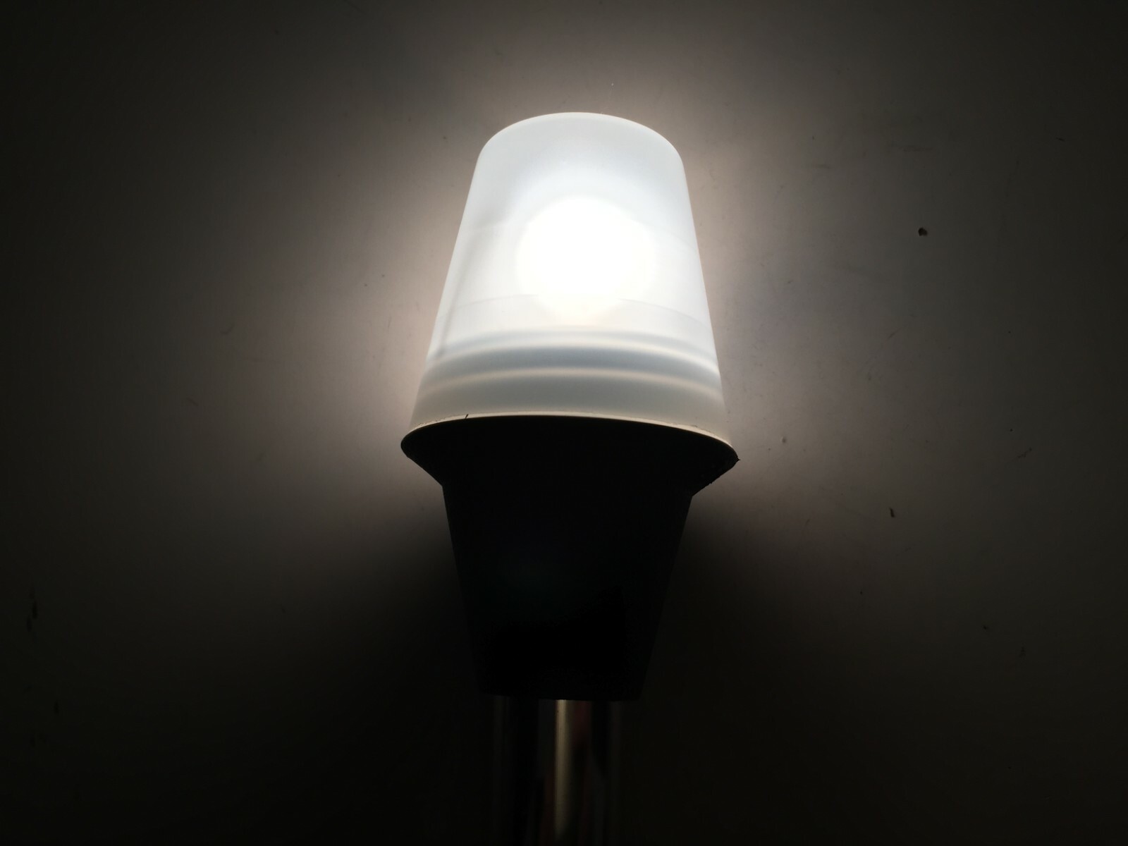 Marine Boat Navigation All-Round White Stern Pole Light 24", 2-Prong Chrome Base