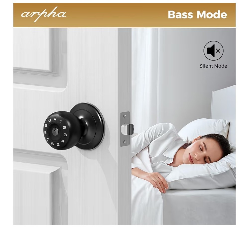 Arpha D160 Keyless Entry Door Lock with App Control One-Time Code Anti-Peeping