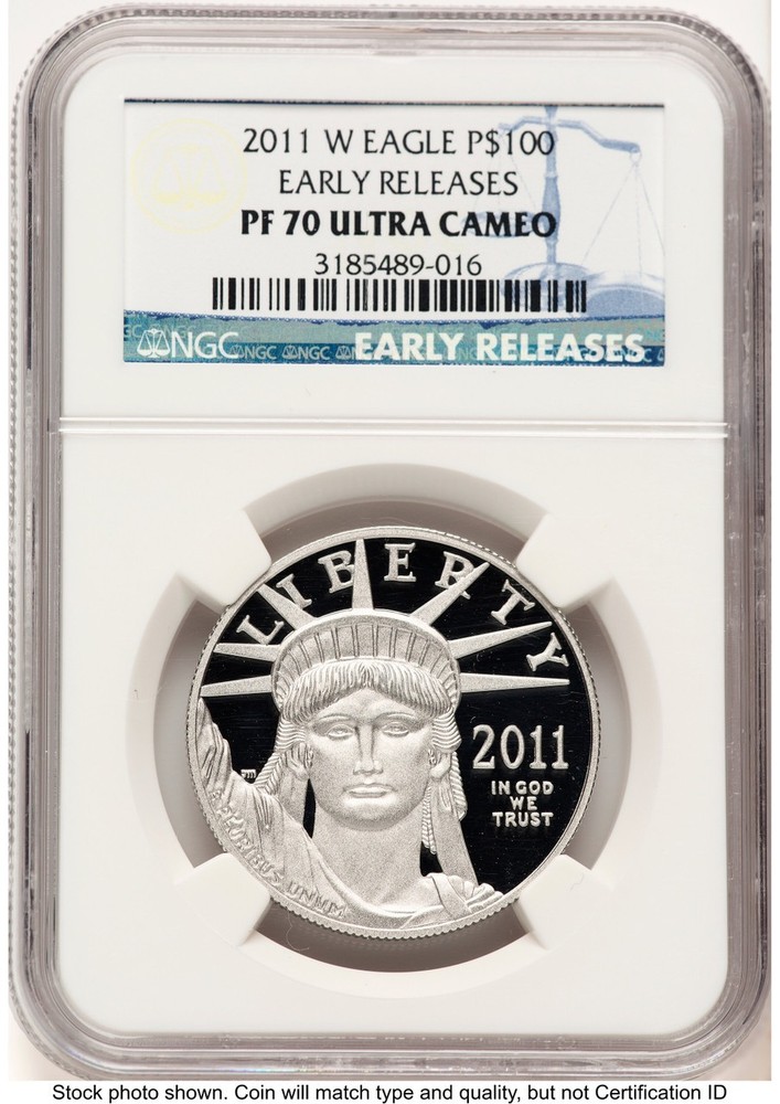 2011-W Proof Platinum Eagle 1 oz ER Blue NGC PF70