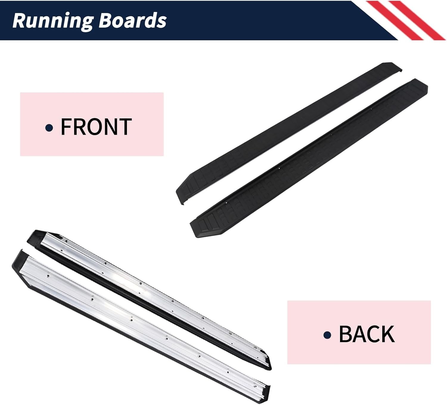6" Running Boards Side Steps Nerf Bars Fits for Toyota 4Runner N500 2025 2026 Ac