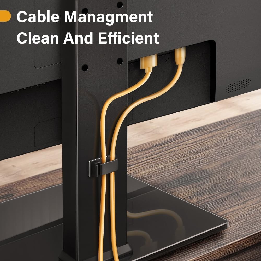 Universal TV Stand for 27-65 Inch LED LCD TV Swivel Table Top TV Stand with 30 D