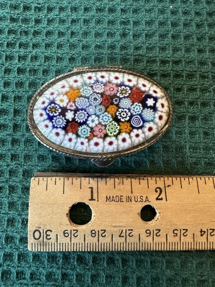 Vintage Millefiori Powder Compact