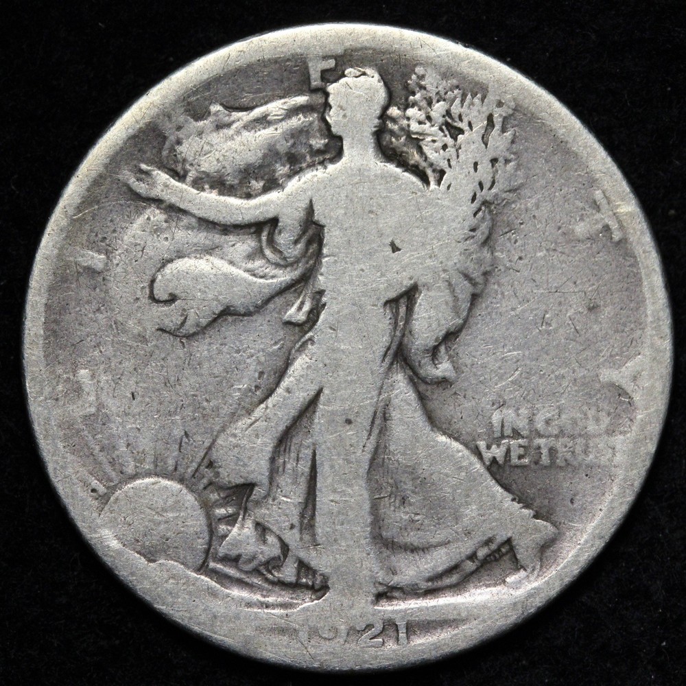 1921 Walking Liberty Silver Half Dollar VG E367 AIRFZ