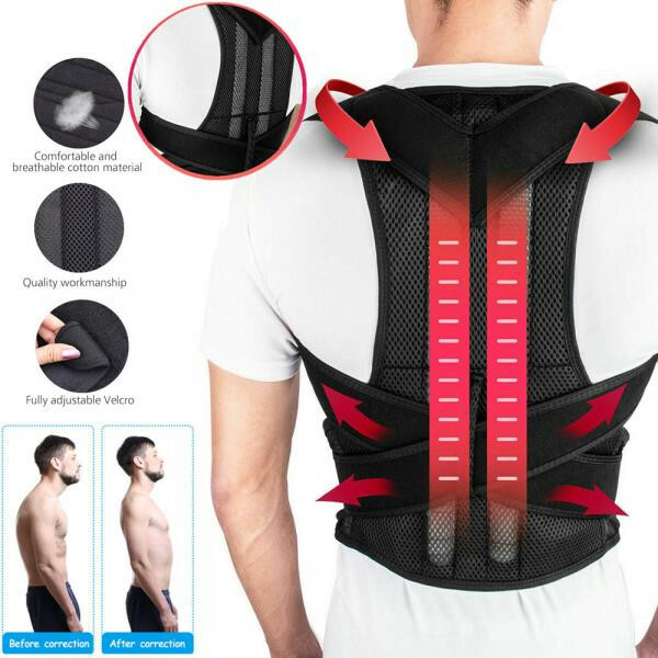 Corrector Brace Back Posture Corrector Women Men Support Adjustable Belt.