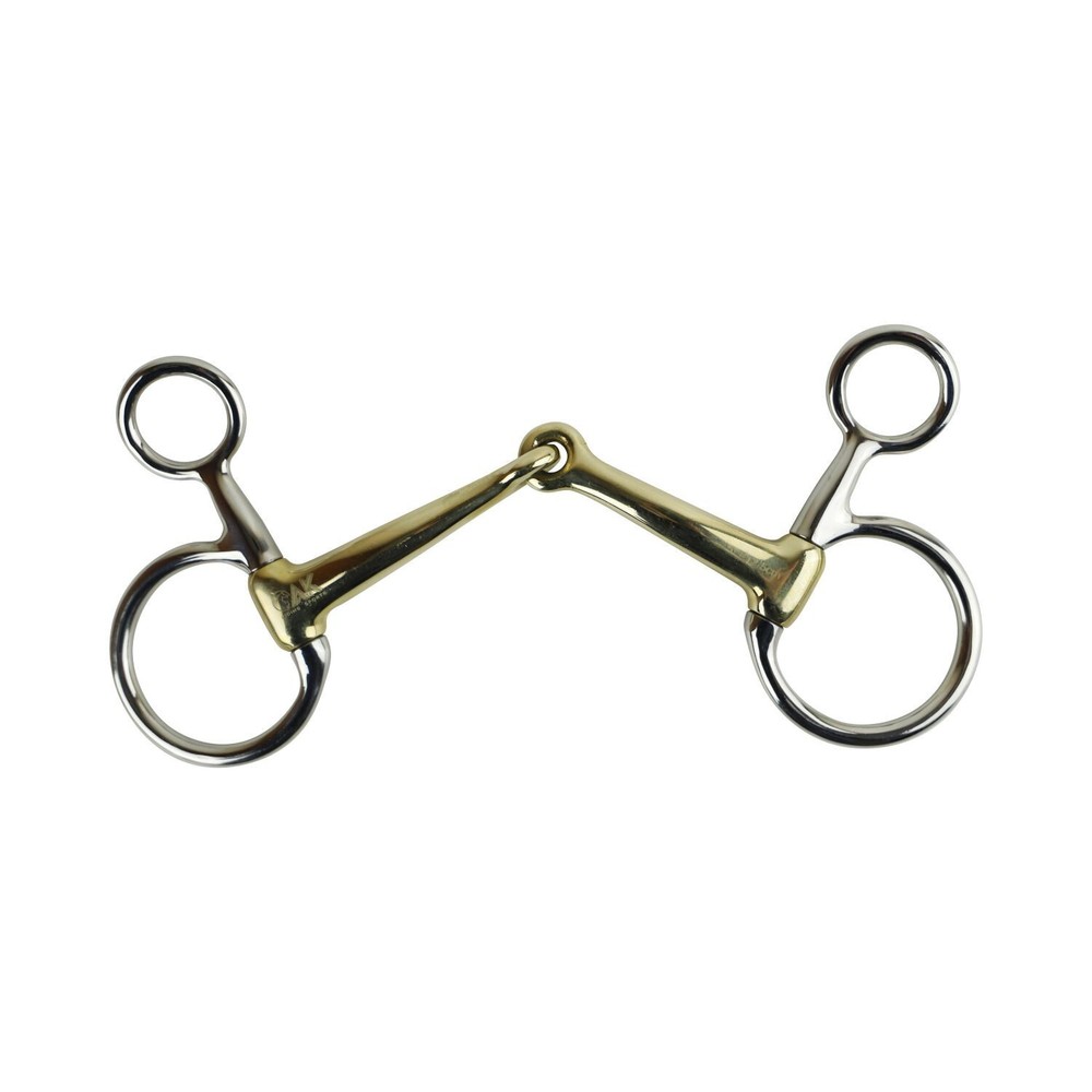 AK Hanging Cheek / Baucher Snaffle Bit in German Silver