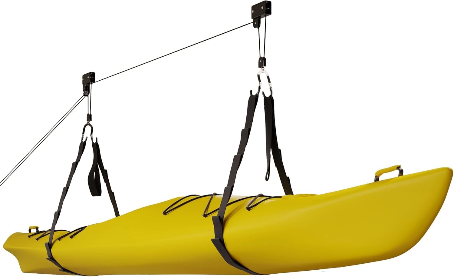 Kayak Hoists Overhead Pulley System 125lb Capacity for Canoes Bikes Ladders