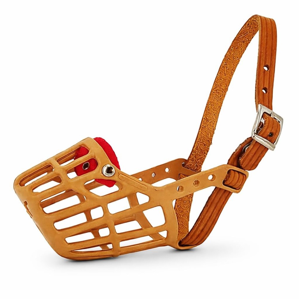 JorVet Nylon Basket Muzzle | Quick Release Buckle | Soft, #9, Beige