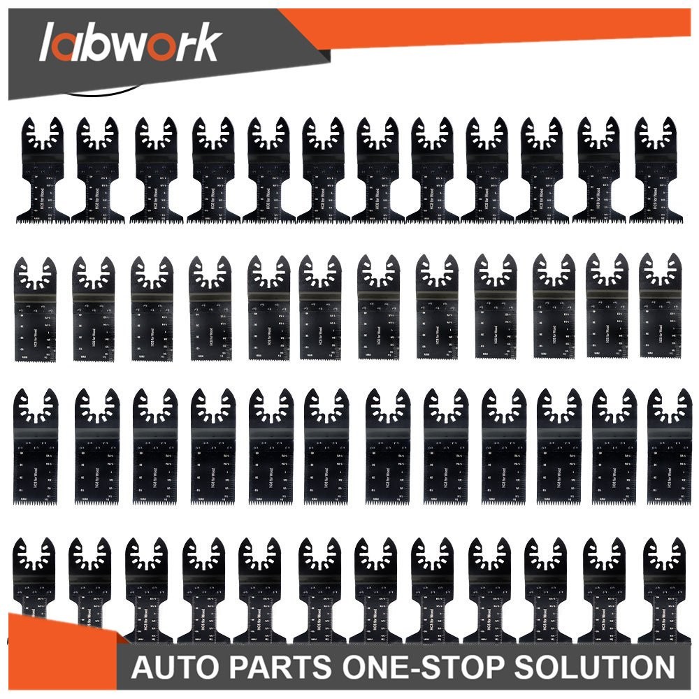 Labwork 48 Pack Oscillating Multi Tool Saw Blades for Wood Metal Cutting