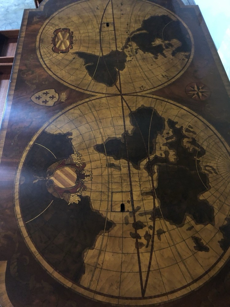 World Map 8 Legged Mainland- Smith Writing Desk
